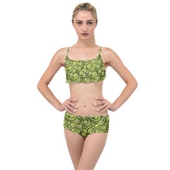 Flower Design Paradigm Start Layered Top Bikini Set by Grandong