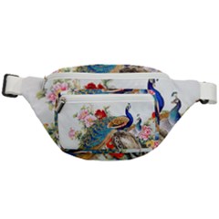 Birds Peacock Artistic Colorful Flower Painting Fanny Pack by Sarkoni