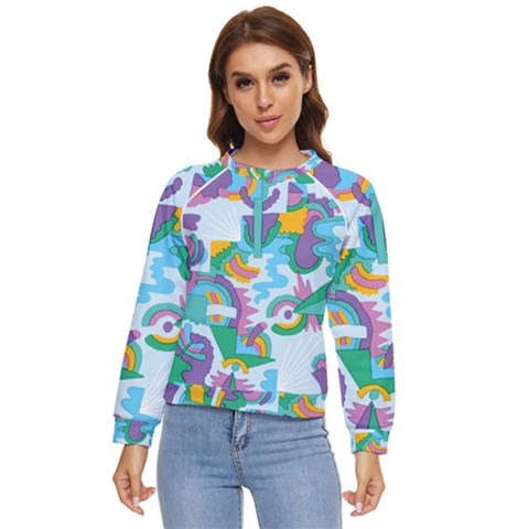 Pattern Hotdog Trap Women s Long Sleeve Raglan T-shirt by Ndabl3x