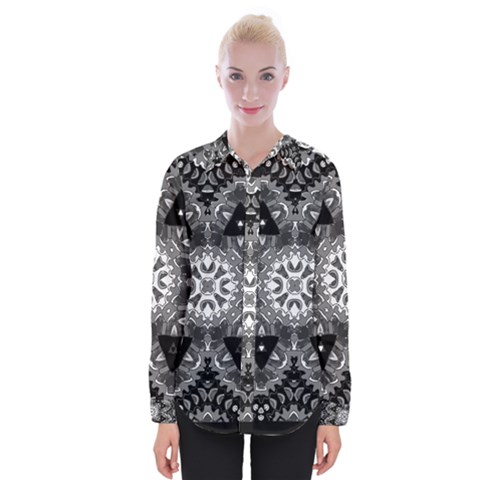 Mandala Calming Coloring Page Womens Long Sleeve Shirt by Sarkoni