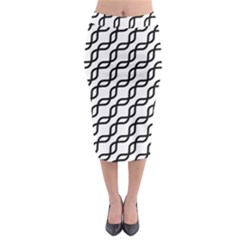 Diagonal Stripe Pattern Midi Pencil Skirt by Apen