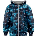 Blue Abstract Balls Spheres Kids  Zipper Hoodie Without Drawstring