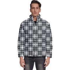 Pattern Vector Halftone Wallpaper Men s Puffer Bubble Jacket Coat by Pakjumat