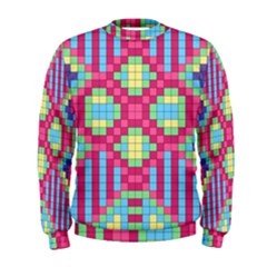 Checkerboard Squares Abstract Texture Pattern Men s Sweatshirt by Apen