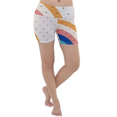 Retro Abstract Geometric Lightweight Velour Yoga Shorts