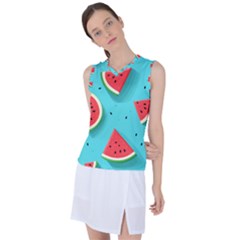 Watermelon Fruit Slice Women s Sleeveless Sports Top by Bedest