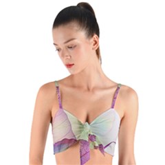 Leaf Desenho Micro Woven Tie Front Bralet by Bedest