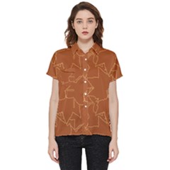 Autumn Leaves Repeat Pattern Short Sleeve Pocket Shirt by Ravend