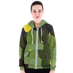 Mosaic Structure Background Tile Women s Zipper Hoodie by Ravend