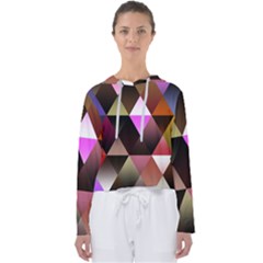 Abstract Geometric Triangles Shapes Women s Slouchy Sweat by Pakjumat