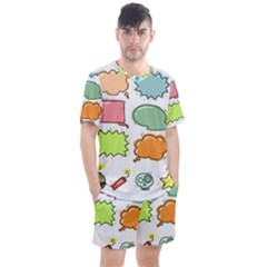 Set Collection Balloon Image Men s Mesh T-shirt And Shorts Set