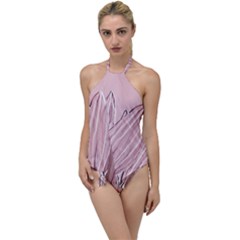 Shabby Chic Vintage Background Go With The Flow One Piece Swimsuit