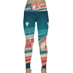 Leaves Boho Plant Bohemian Drawing Lightweight Velour Classic Yoga Leggings by Modalart
