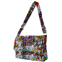 Hip Hop Background Full Print Messenger Bag (l)