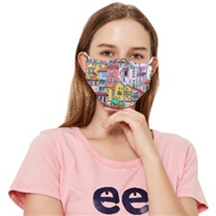 Menton Old Town France Fitted Cloth Face Mask (adult) by Bedest