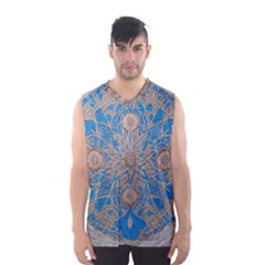 Flower Mandala Pattern Men s Basketball Tank Top by Pakjumat