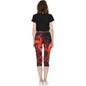 Colorful Prismatic Chromatic Inside Out Lightweight Velour Capri Leggings  View2
