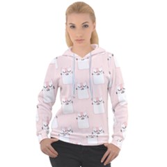 Pattern Pink Cute Sweet Fur Cats Women s Overhead Hoodie by Sarkoni