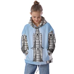 Rocket Shuttle Spaceship Science Kids  Oversized Hoodie by Sarkoni