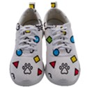 Dog Paw Seamless Pattern Footprint Bone Mens Athletic Shoes View1