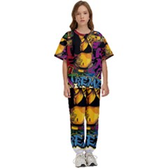 Xtreme Skateboard Graffiti Kids  T-shirt And Pants Sports Set