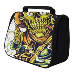 Cowboy Skeleton With Gun Illustration Full Print Travel Pouch (small)