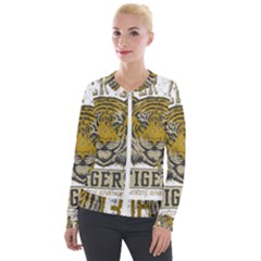 1813 River City Tigers Athletic Department Velvet Zip Up Jacket