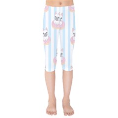 French Bulldog Dog Seamless Pattern Kids  Capri Leggings  by Bedest