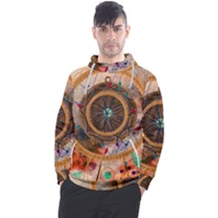 Dreamcatcher, Abstract, Colorful, Colors, Dream, Golden, Vintage Men s Pullover Hoodie