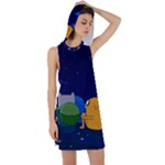 Adventure Time Jake And Finn Night Racer Back Hoodie Dress