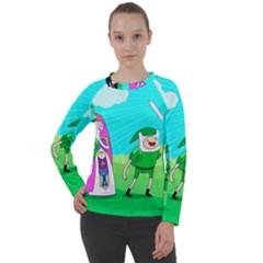 Adventure Time The Legend Of Zelda Parody Women s Long Sleeve Raglan T-shirt