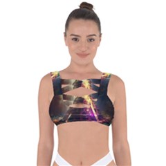 Tropical Forest Jungle Ar Colorful Midjourney Spectrum Trippy Psychedelic Nature Trees Pyramid Bandaged Up Bikini Top by Sarkoni
