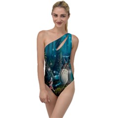 Anime My Neighbor Totoro Jungle Natural To One Side Swimsuit by Sarkoni