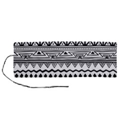 Boho Style Pattern Roll Up Canvas Pencil Holder (m) by Bedest