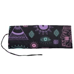 Vintage Seamless Pattern With Tribal Art African Style Drawing Roll Up Canvas Pencil Holder (s) by Hannah976
