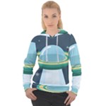 Illustration Ufo Alien  Unidentified Flying Object Women s Overhead Hoodie