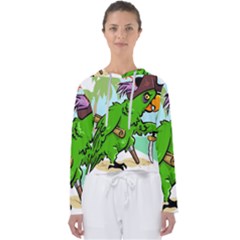 Parrot Hat Cartoon Captain Women s Slouchy Sweat by Sarkoni