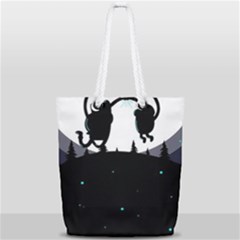 Cartoon  Adventure Time Full Print Rope Handle Tote (small)
