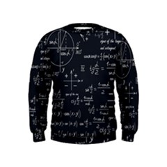 Mathematical Seamless Pattern With Geometric Shapes Formulas Kids  Sweatshirt by Hannah976