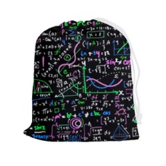 Math Linear Mathematics Education Circle Background Drawstring Pouch (2xl) by Hannah976