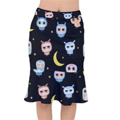 Cute Art Print Pattern Short Mermaid Skirt by Apen