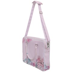 Pink Chinese Style Cherry Blossom Cross Body Office Bag
