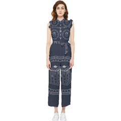 Doctor Who Bbc Tardis Women s Frill Top Chiffon Jumpsuit