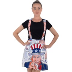 Independence Day United States Of America Velvet Suspender Skater Skirt by Ket1n9