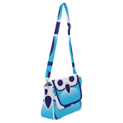 Owl Logo Clip Art Shoulder Bag With Back Zipper