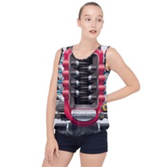 Car Engine Bubble Hem Chiffon Tank Top by Ket1n9