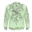 Illustration Of Butterflies And Flowers Ornament On Green Background Men s Sweatshirt View2