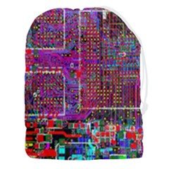 Technology Circuit Board Layout Pattern Drawstring Pouch (3xl) by Ket1n9