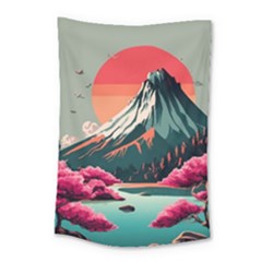 Mountain Landscape Sky Fuji Nature Small Tapestry by Cendanart