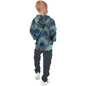 Feathers Art Peacock Sheets Patterns Kids  Hooded Pullover View2